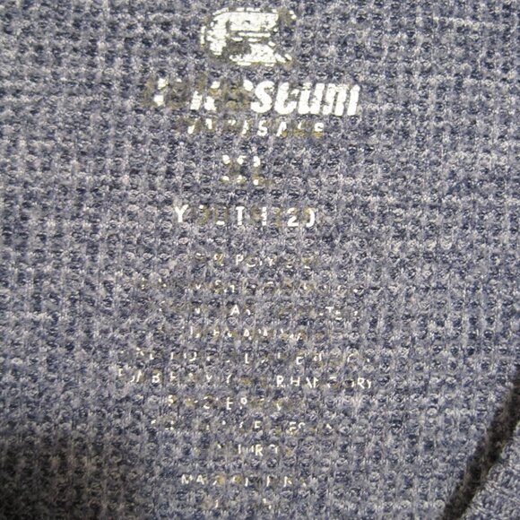 Colosseum Kids Long Sleeve waffle Tee - Blue and Yellow - Picture 4 of 8